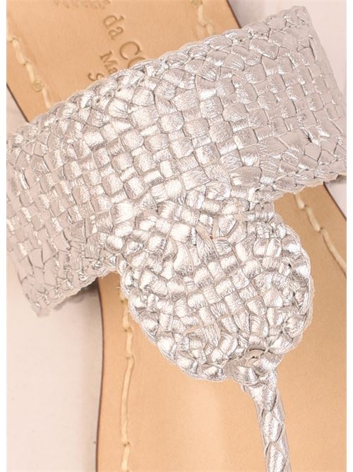 Silver Capri sandals Da Costanzo | INFRADITOINTRECCIATAARGENTO